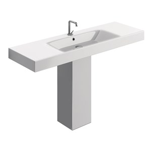 Lavabo 140x45 con colonna