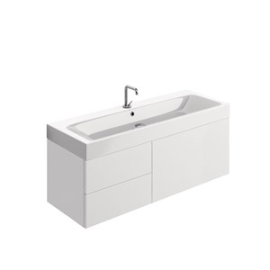 mobile sospeso 2 cassetti e cassettone per lavabo 100x45