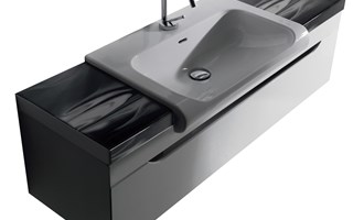 Lavabo semincasso con mobile Inka