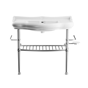 Struttura portalavabo 100 in ottone cromato