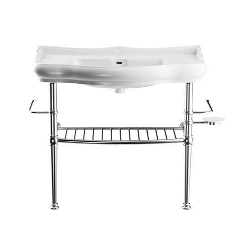 Struttura portalavabo 100 in ottone cromato