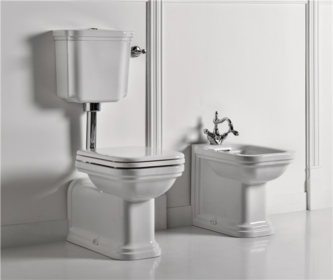 Vaso unico “PROLUNGATO” cod 4116, Vaso unico “PROLUNGATO”  con cassetta zaino cod 4182, Bidet “PROLUNGATO” cod 4120