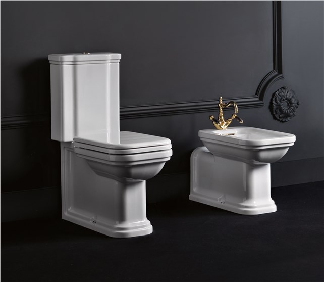 Close coupled wc pan con cassetta monoblocco cod 4117, Close coupled wc pan con cassetta monoblocco cod 4181, Bidet “PROLUNGATO” cod 4120, lavabo 100 cod 1